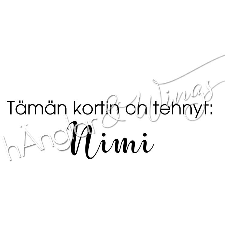 PERSONLIG - 202 Rak - Tämän kortin   (FINSKA)