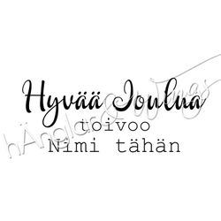 PERSONLIG - 208  rak - Hyvää Joulua  (FINSKA)