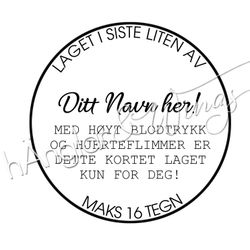 PERSONLIG - 216 rund - Laget i siste liten (NORSK)