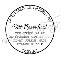 PERSONLIG - 217 rund - laget med jul i hjerte (NORSK)