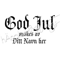 PERSONLIG - 222 rak - God Jul ønskes av (NORSK)
