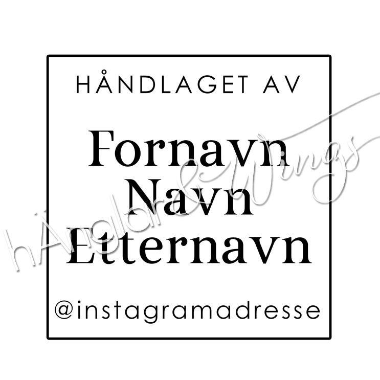 PERSONLIG - 233 kvadrat - Håndlaget av (NORSK)
