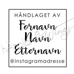 PERSONLIG - 234 kvadrat - Håndlaget av (NORSK)