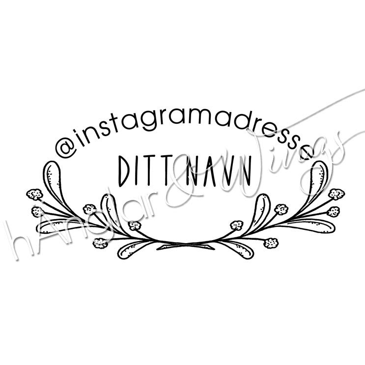 PERSONLIG - 237 oval - instagram + navn (NORSK)