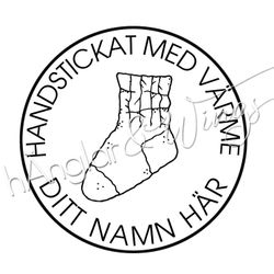 PERSONLIG - 242 rund - Handstickat med värme