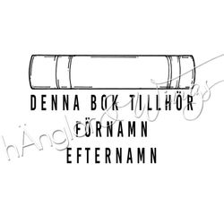 PERSONLIG - 255  Bok - Denna bok tillhör