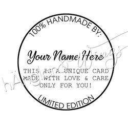 PERSONLIG - 023 - Rund 100% Handmade  (ENGLISH)