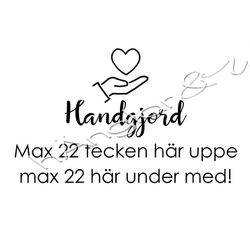 PERSONLIG - 265  Handgjord, Hand m hjärta