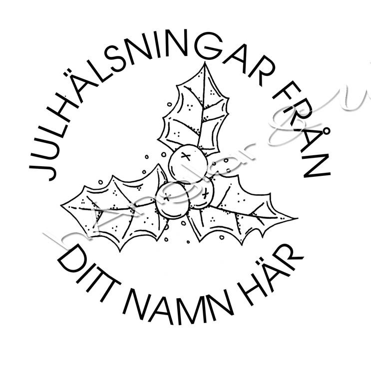 PERSONLIG - 275  Julhälsningar -Järnek