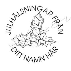 PERSONLIG - 275  Julhälsningar -Järnek