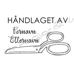 PERSONLIG - 278  Håndlaget Saks (NORSK)