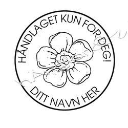 PERSONLIG - 279  Håndlaget Blomst (NORSK)
