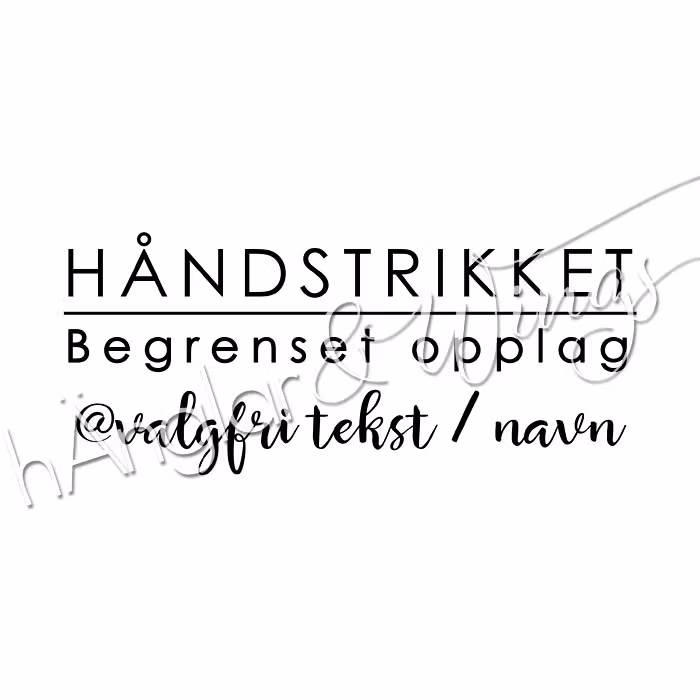 PERSONLIG - 293   Rak Håndstrikket  (NORSK)