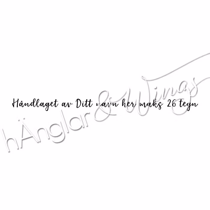 PERSONLIG - 295   Lång Skrivstil  Håndlaget  (NORSK)
