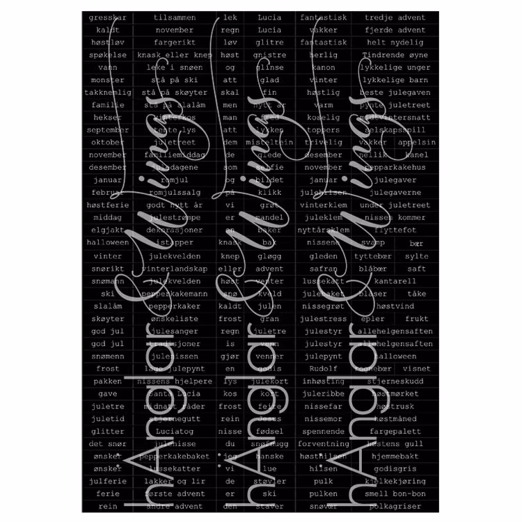 DIGI - Norska småord 2 Höst/Jul - SVART - A4 (PDF)