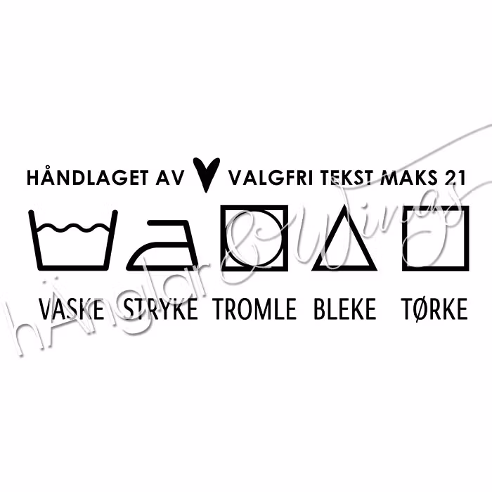 PERSONLIG - 305  Vaskesymboler  (NORSK)