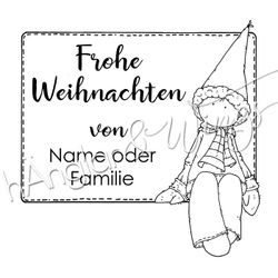PERSONLIG - 306  Frohe Weihnachten Santa  (TYSKA)