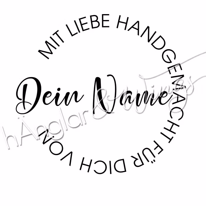 PERSONLIG - 312  Cirkel Mit liebe handgemacht (TYSKA)