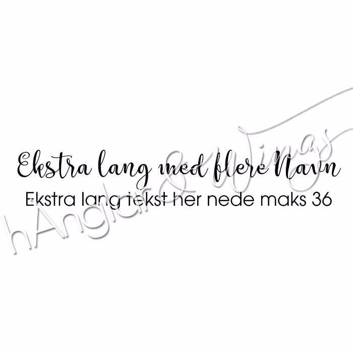 PERSONLIG - 326  Rak - Ekstra lang Fornavn Etternavn (NORSK)