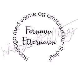 PERSONLIG - 186  Rund - Håndlaget med varme (NORSK)