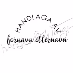 PERSONLIG - 187  Halvmåne - Håndlaget av (NORSK)