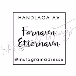 PERSONLIG - 193  Stor Ram - Håndlaget av (NORSK)