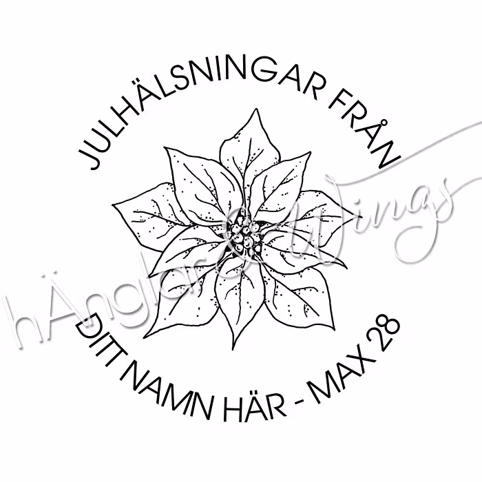 PERSONLIG - 380 Rund - Julhälsningar - Julstjärna