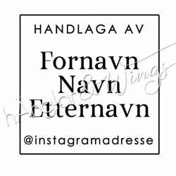 PERSONLIG - 233 kvadrat - Håndlaget av (NORSK)