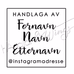 PERSONLIG - 234 kvadrat - Håndlaget av (NORSK)