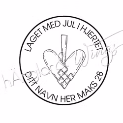 PERSONLIG - 372 Rund - Laget med Jul - julkurv  (NORSK)