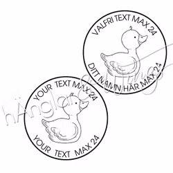 PERSONLIG - 376  Rund - Valfritt med badanka