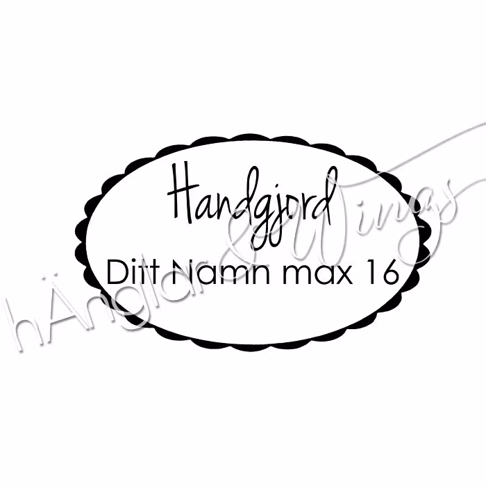 PERSONLIG - 382 - Oval - Handgjord
