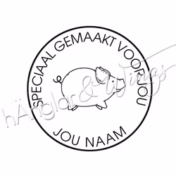 PERSONLIG - 391 Rund Gris - Speciaal gemaakt voor jou (DUTCH)