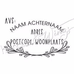 PERSONLIG - 393  Oval - Adres (DUTCH