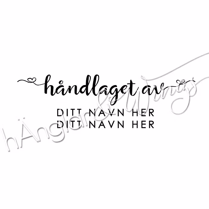PERSONLIG - 398 rak - håndlaget av (NORSK)