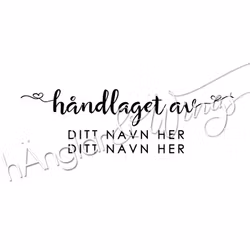 PERSONLIG - 398 rak - håndlaget av (NORSK)