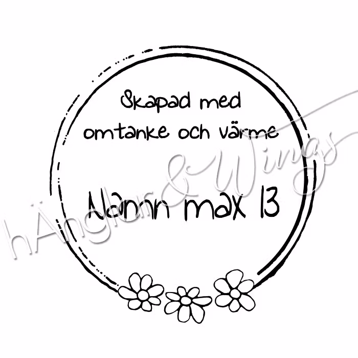 PERSONLIG - 400  Rund - Omtanke - småblommor