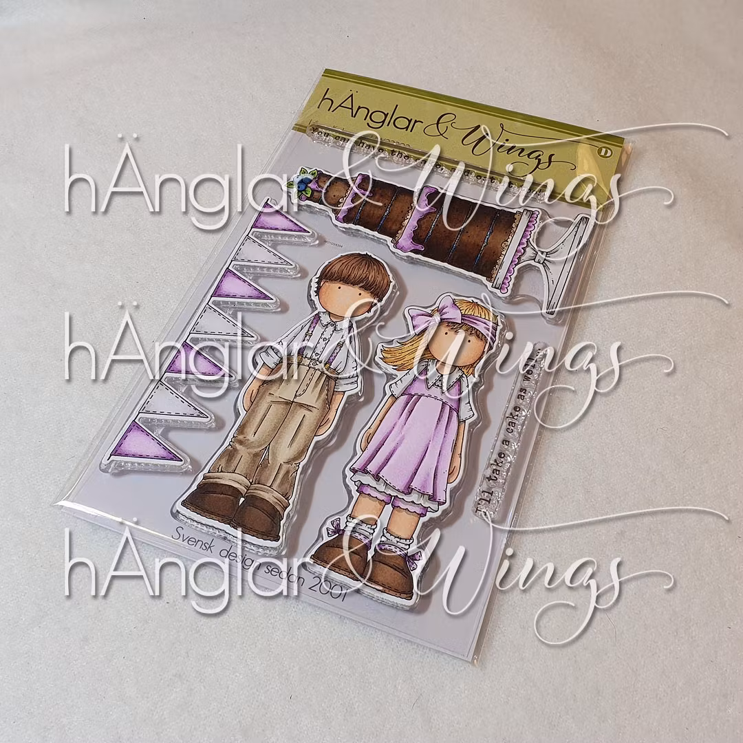 Clear Stamps - SET - Långa Kalasare MED DIES / Tall party folks with DIES (HW22393 + HWD22005)