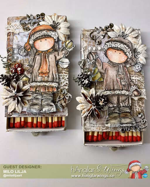 UTGÅTT - Clear Stamps - Pyntande Tomtar