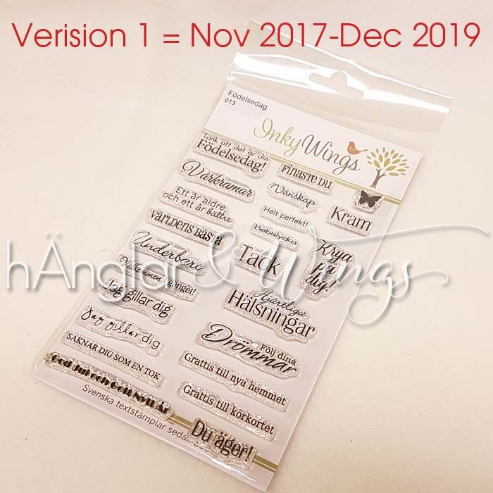 UTGÅTT - Clear Stamps - Födelsedag (nya fonter)