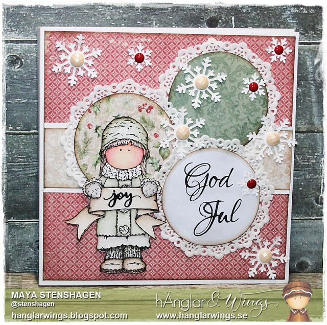 RETIRED - Clear Stamps - Skyltflicka / Girl with Banner - A7