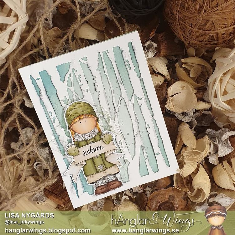 RETIRED - Clear Stamps - Skyltflicka / Girl with Banner - A7
