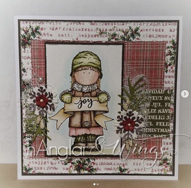 RETIRED - Clear Stamps - Skyltflicka / Girl with Banner - A7