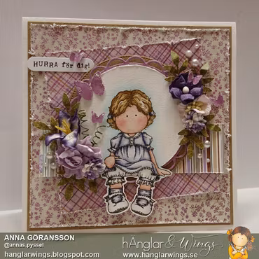 Clear Stamps - Flicka med Spetsbård A7