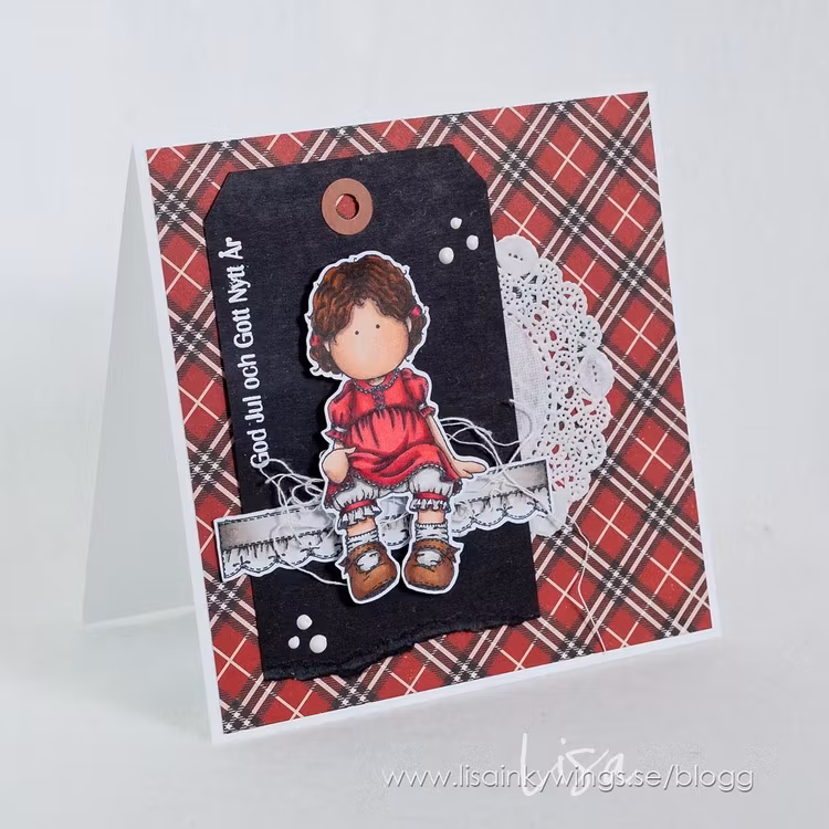 Clear Stamps - Flicka med Spetsbård A7