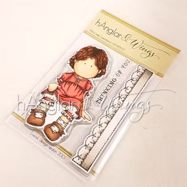 Clear Stamps - Flicka med Spetsbård A7