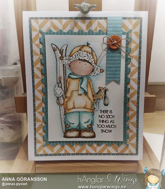 RETIRED - Clear Stamps - Skidåkare / Skier
