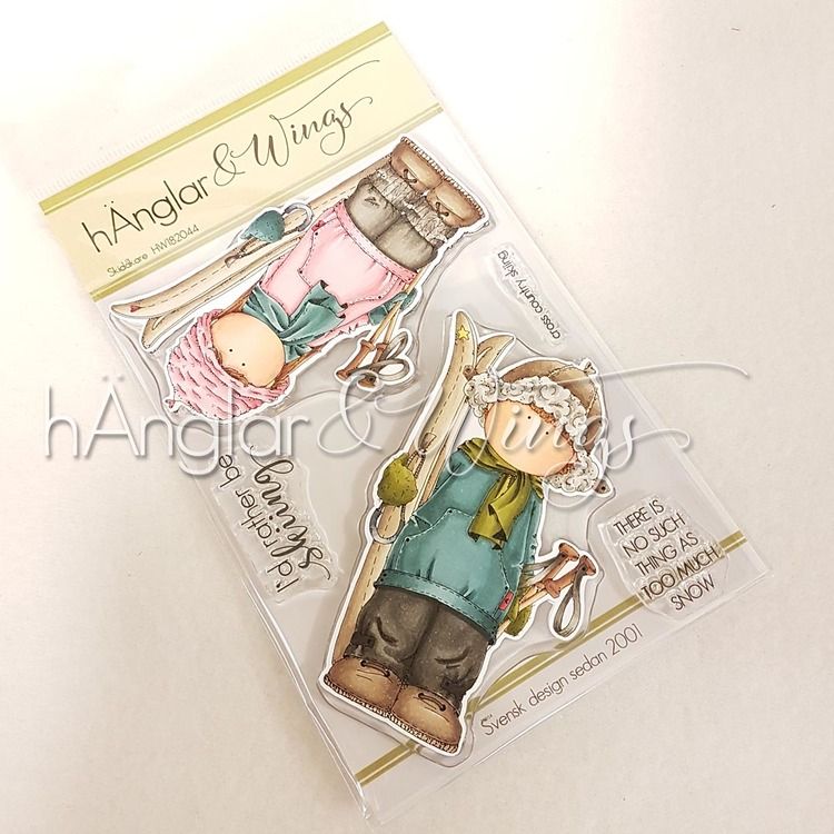 RETIRED - Clear Stamps - Skidåkare / Skier