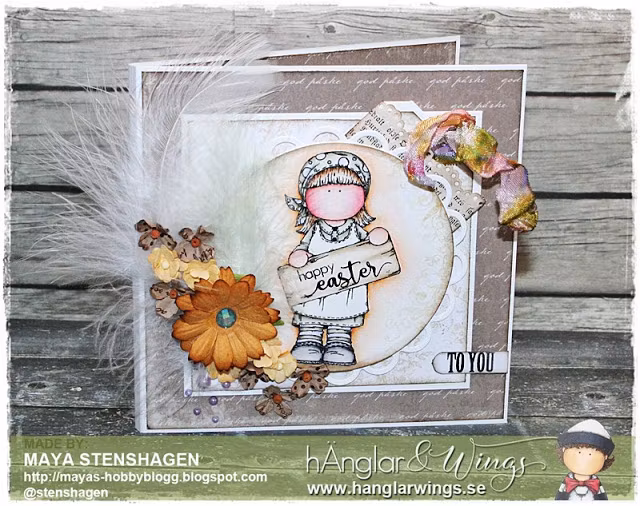UTGÅTT - Clear Stamps - Tjej med Huckle A7