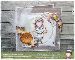 UTGÅTT - Clear Stamps - Tjej med Huckle A7